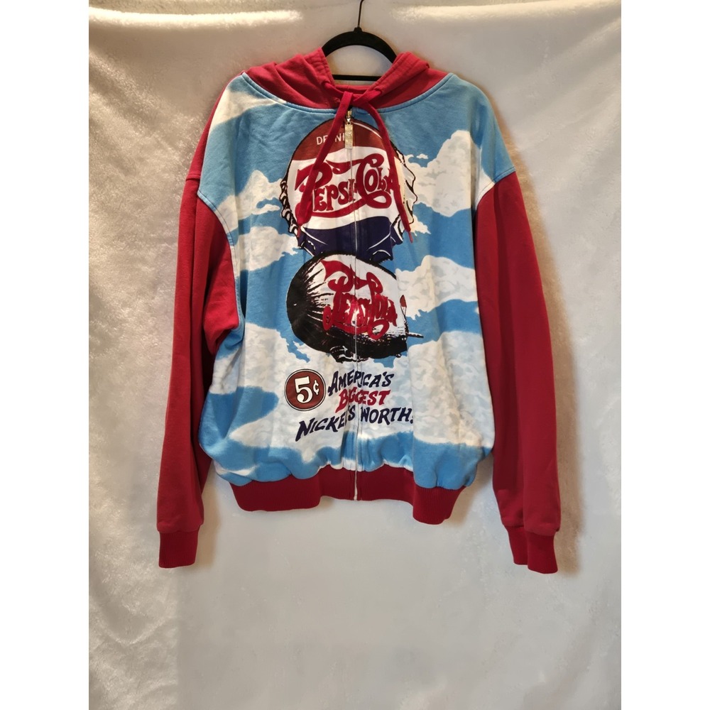 PepsiCola‎ RARE Mens Red HoodieSweatshirt Size XXL Long Sleeves- Front Pockets